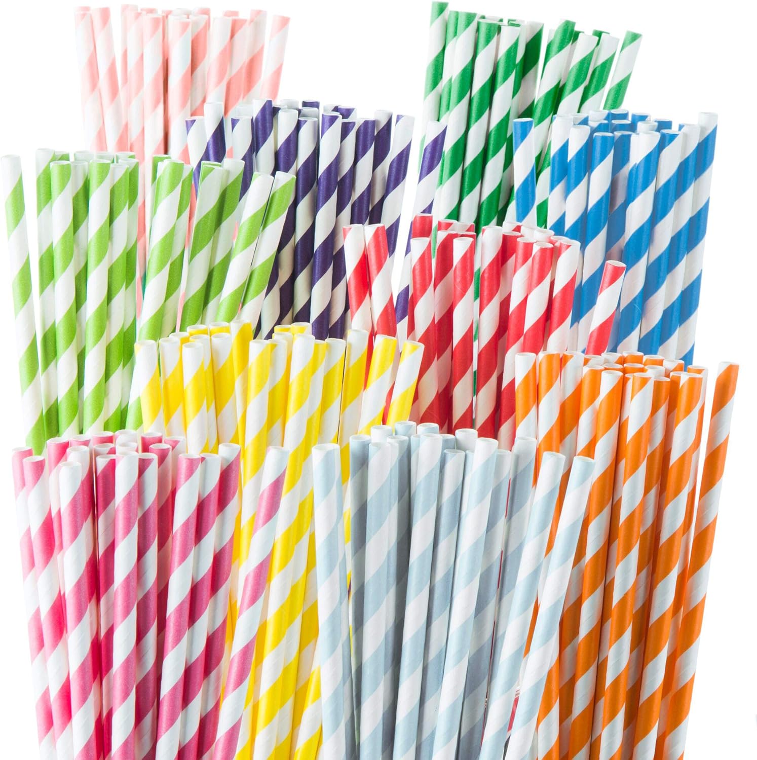 Weemium Paper Straws Disposable 200 Pack front box view