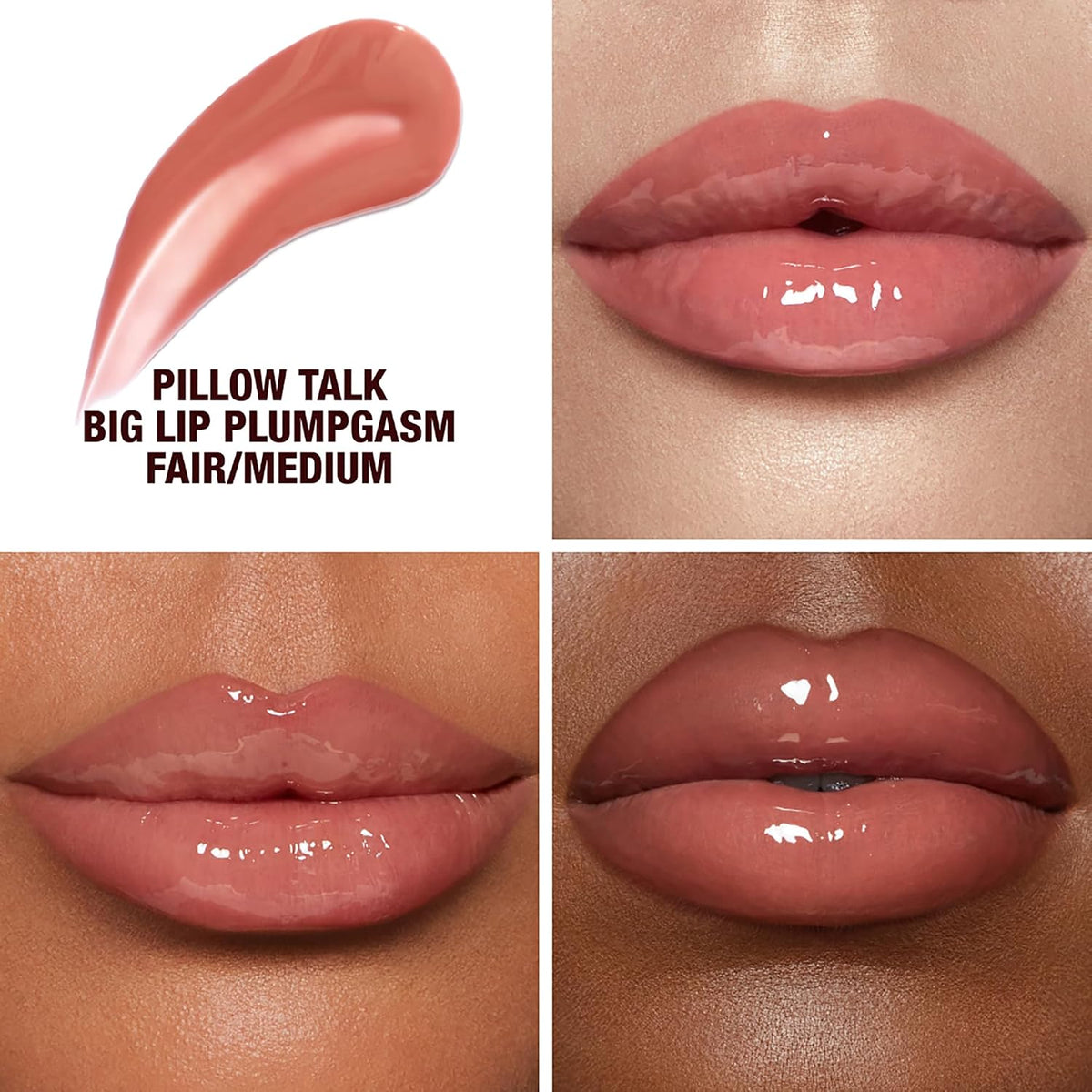 Charlotte Tilbury Heat and Ice Technology lip gloss texture swatch