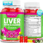 Briasket Liver Detox Cleanse and Repair front view of the sixty count bottle showing milk thistle benefits