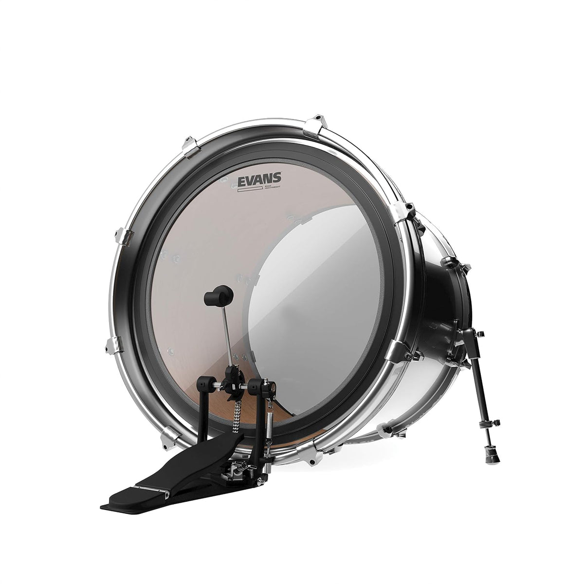 Evans EMAD heavyweight clear drumhead damping system detail
