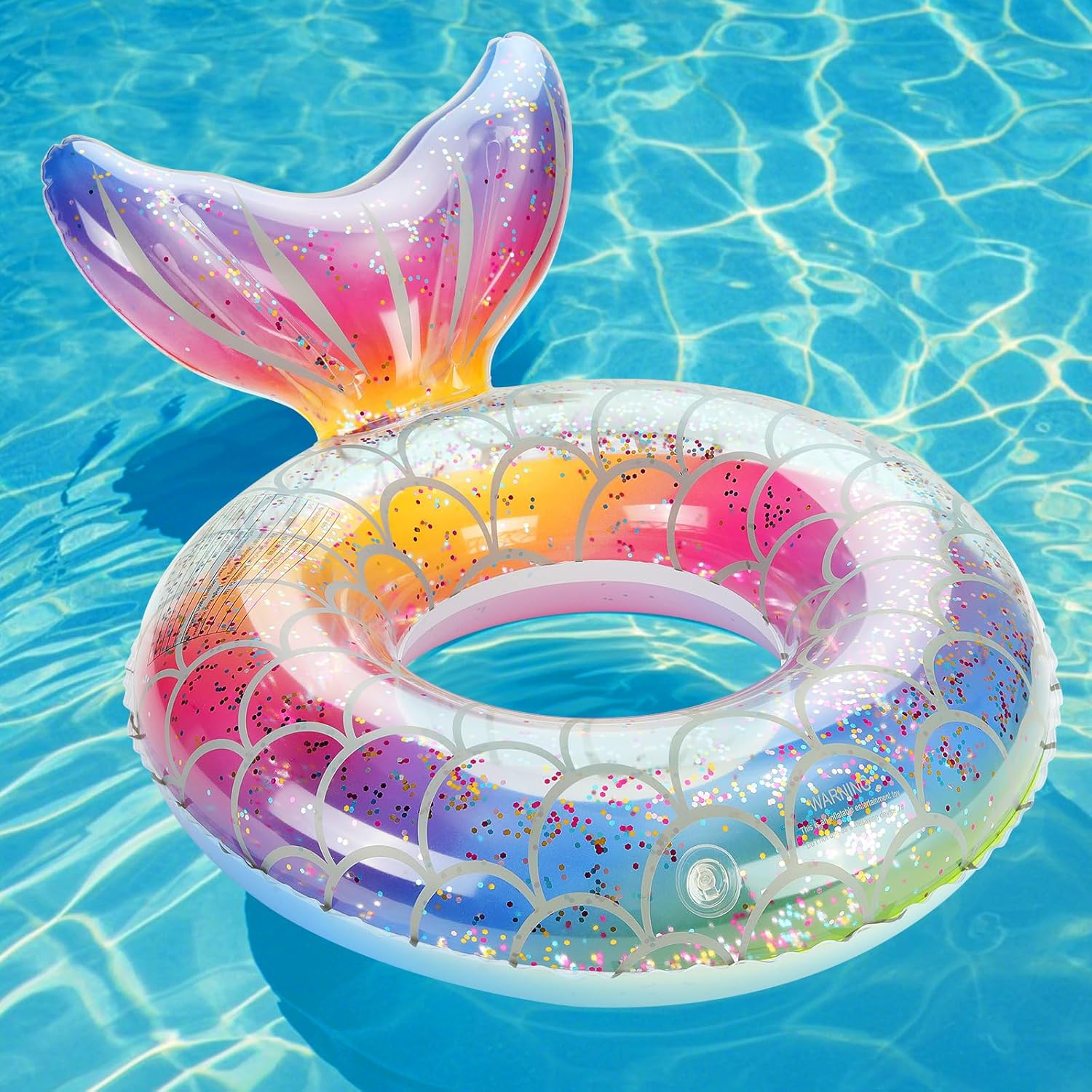 MoKo inflatable swimming ring mermaid tail front view