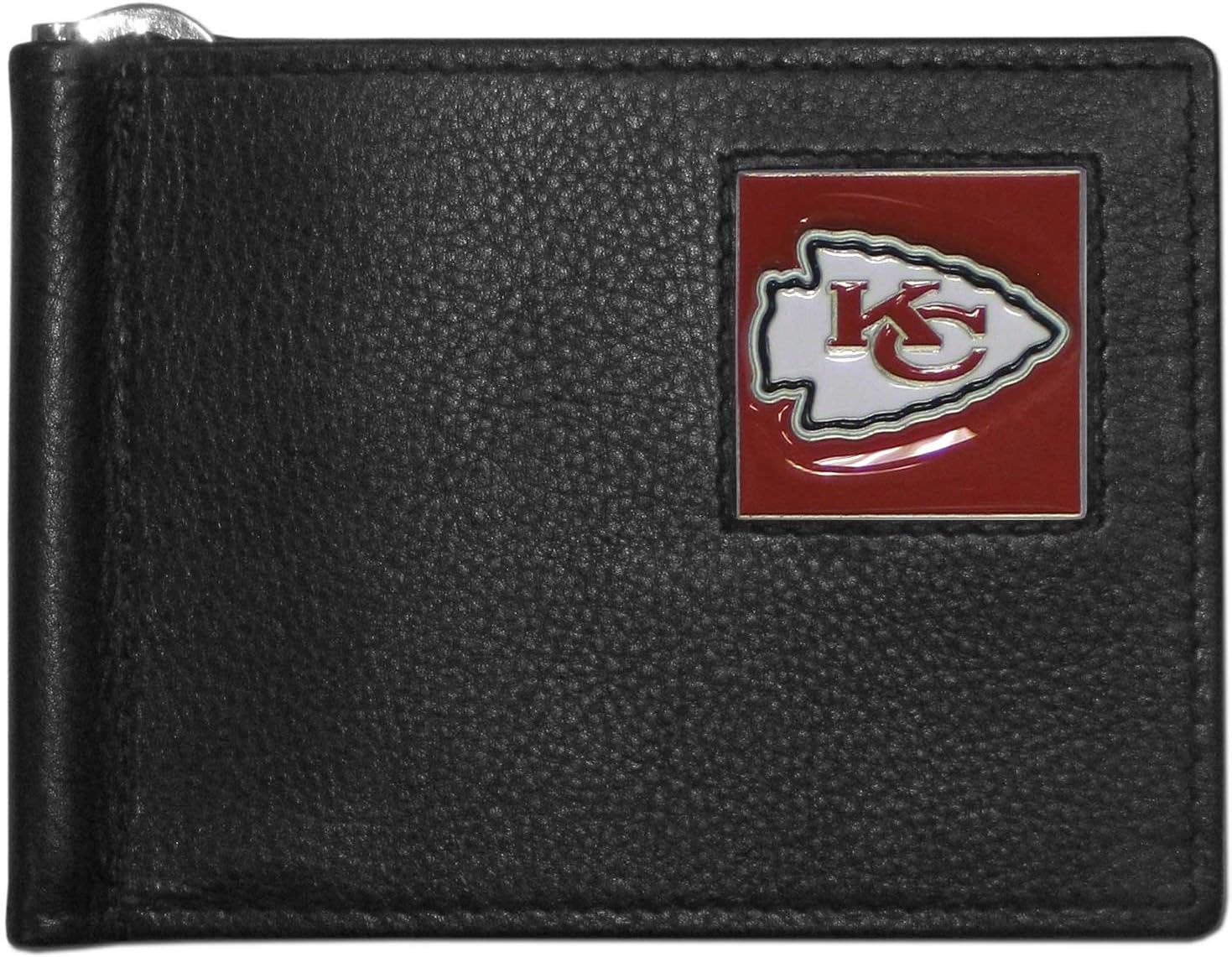 Siskiyou Sports NFL leather bill clip wallet front view with team logo