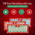 Twinkle Bites edible holiday drink stir sticks packaging highlighting the forty eight count variety