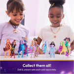 Unicorn Academy Valentina doll sitting in saddle