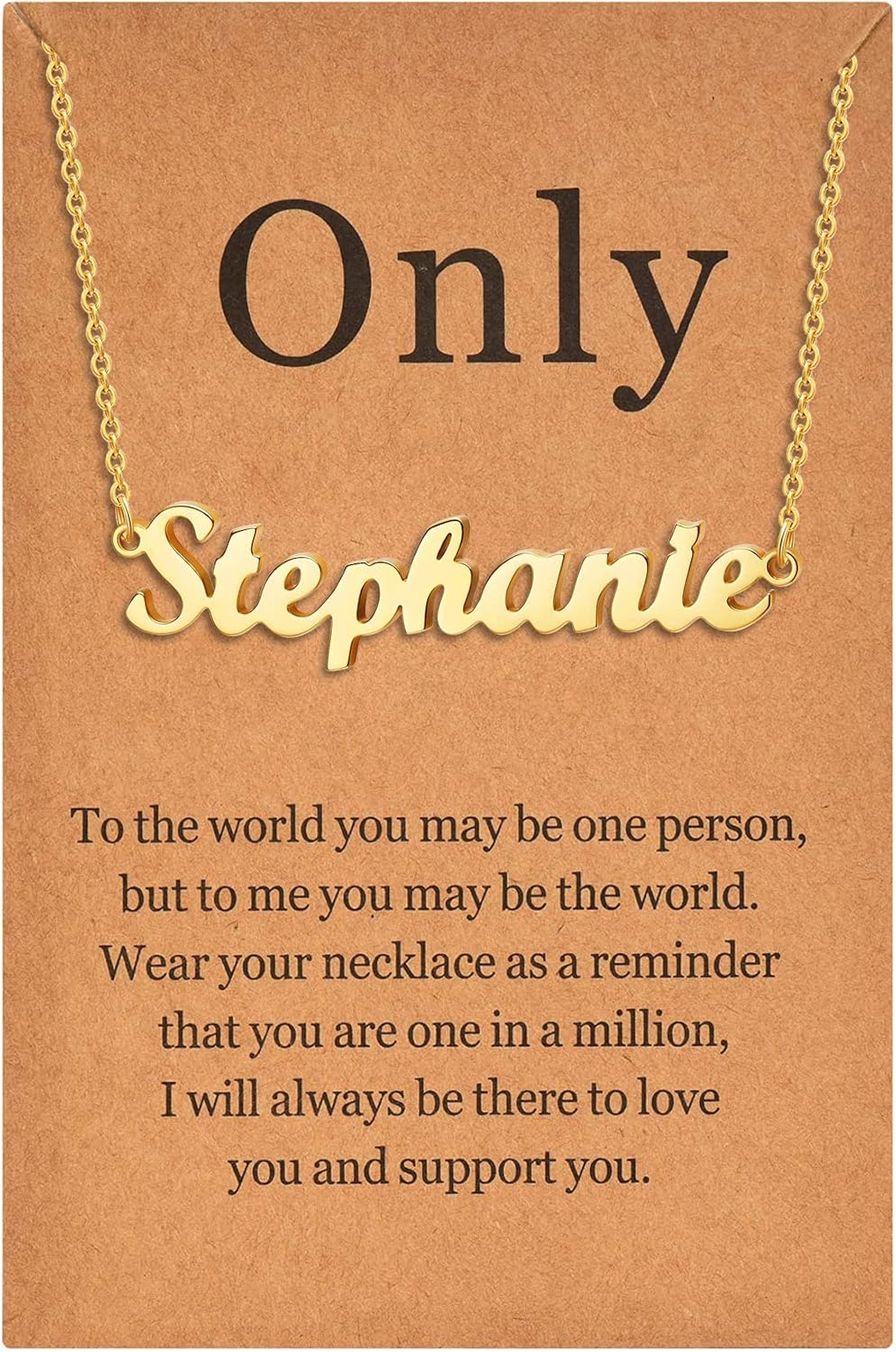 Lcherry Name Necklace Personalized for Women Gold Plated Nameplate Necklace Gifts for Girls - Image 15