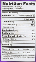 Back of Brownie Brittle Dark Chocolate Sea Salt 5 Ounce packaging with ingredient list