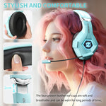 Ozeino gaming headset showing 7.1 surround sound over ear cushions