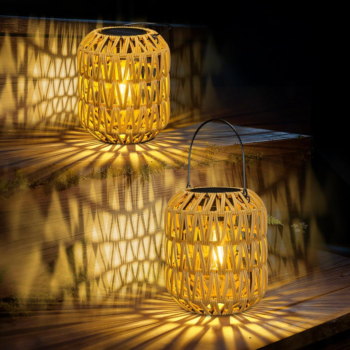 Livinlarge rattan solar lantern packaged as a gift for women and moms