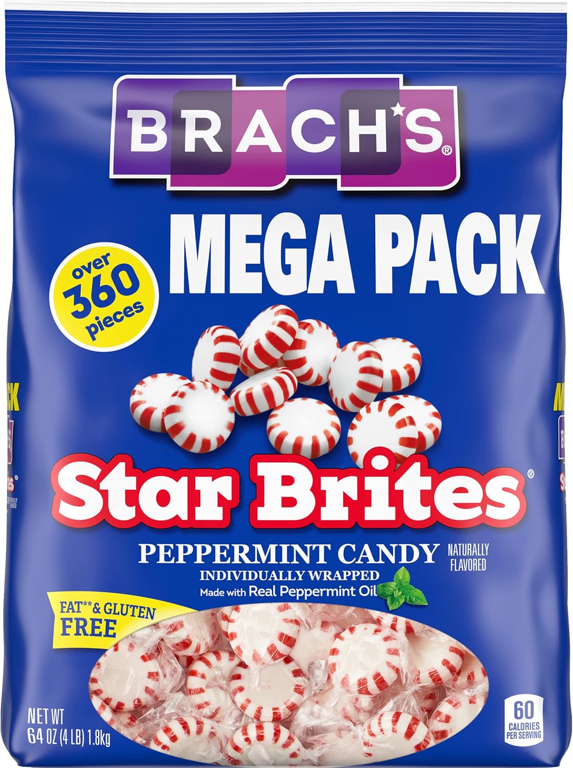 Brach's Star Brites Peppermint 64 ounce large value size bag view