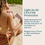 Kopari SPF 50 sunscreen tube next to texture dispersion