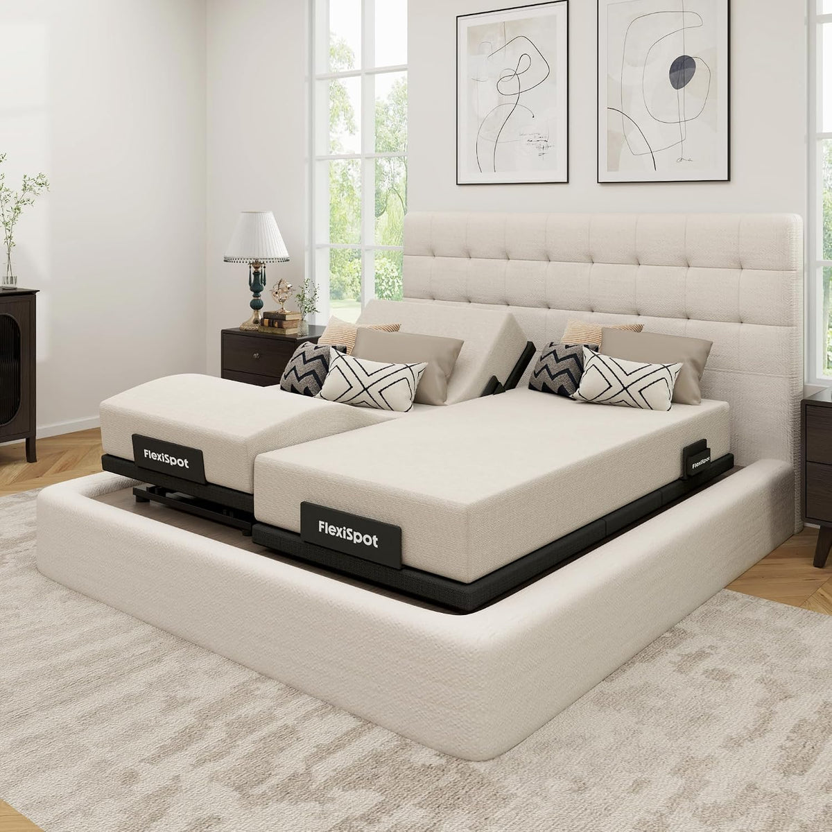 FLEXISPOT Twin XL Adjustable Bed Base with Massage | Massage, Zero Clearance, Synchronized Adjustment, Whisper Quiet Durable Motor, Zero Gravity, Mattress Holders - Image 9