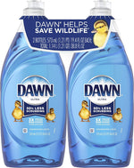 Close-up of Dawn Ultra Pure Essentials branding on label