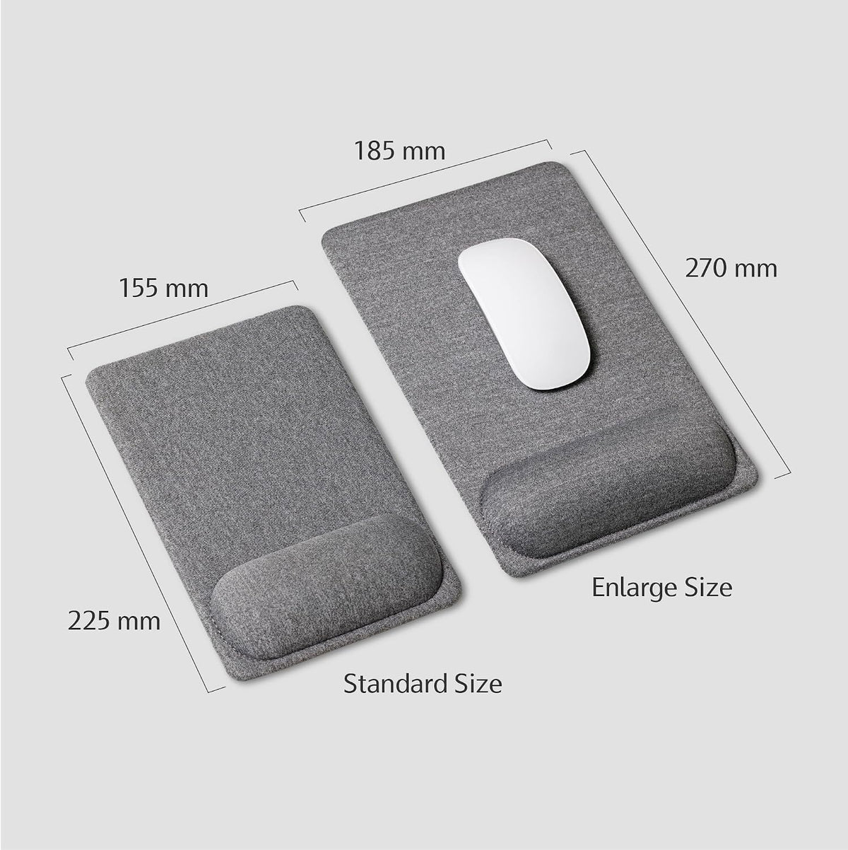 SenseAGE grey mouse pad side profile view