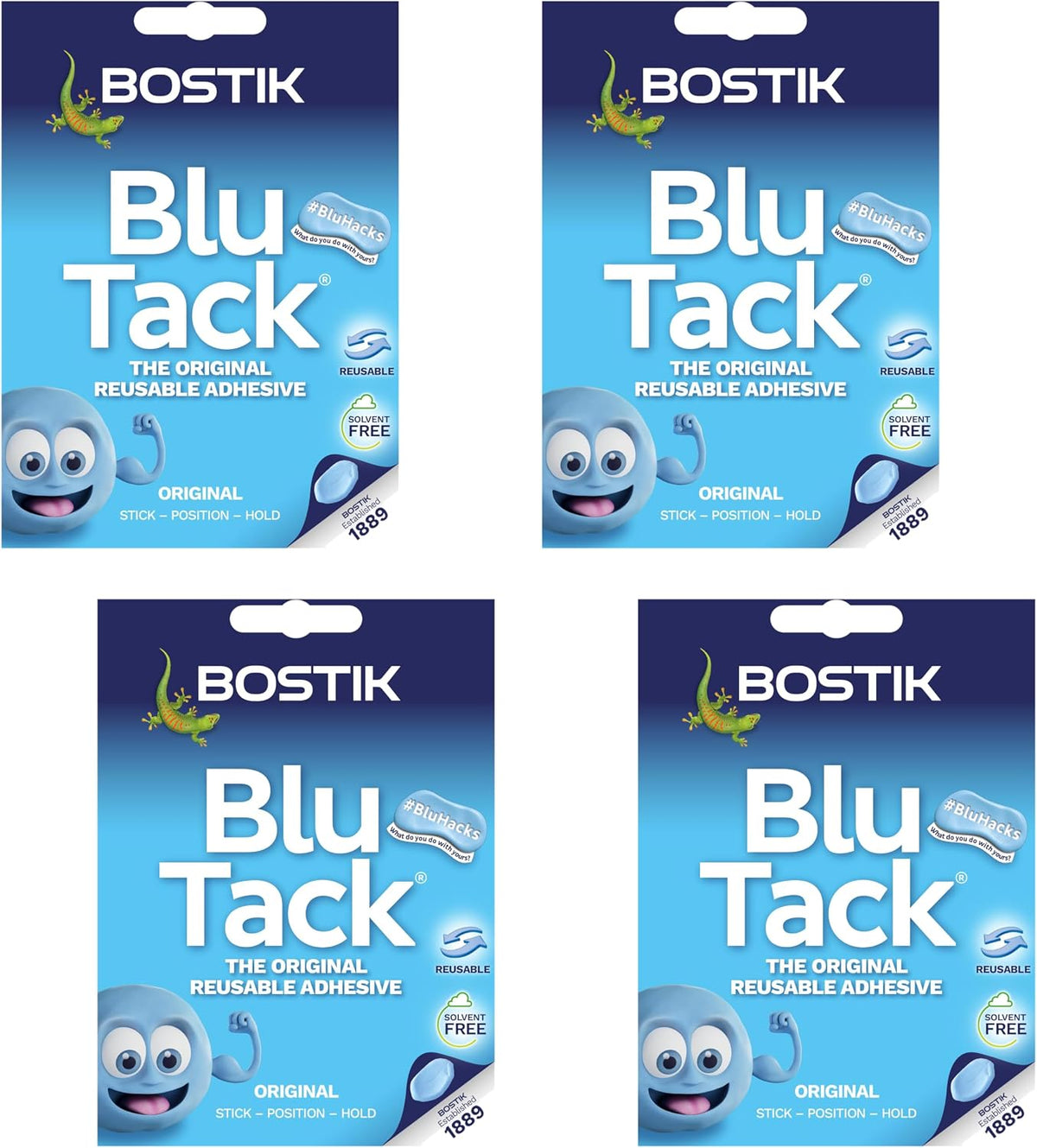Bostik Blu Tack close up of texture and color