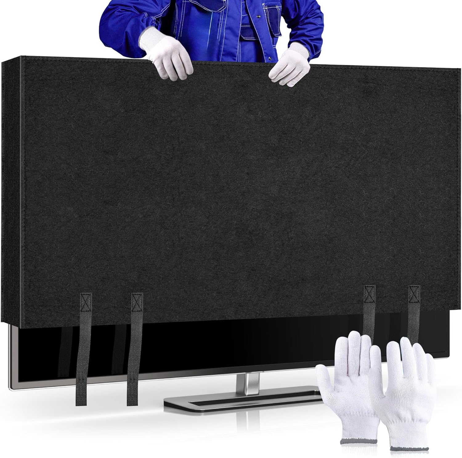 Orchidleaf 60-65 inch TV cover front view for moving protection.