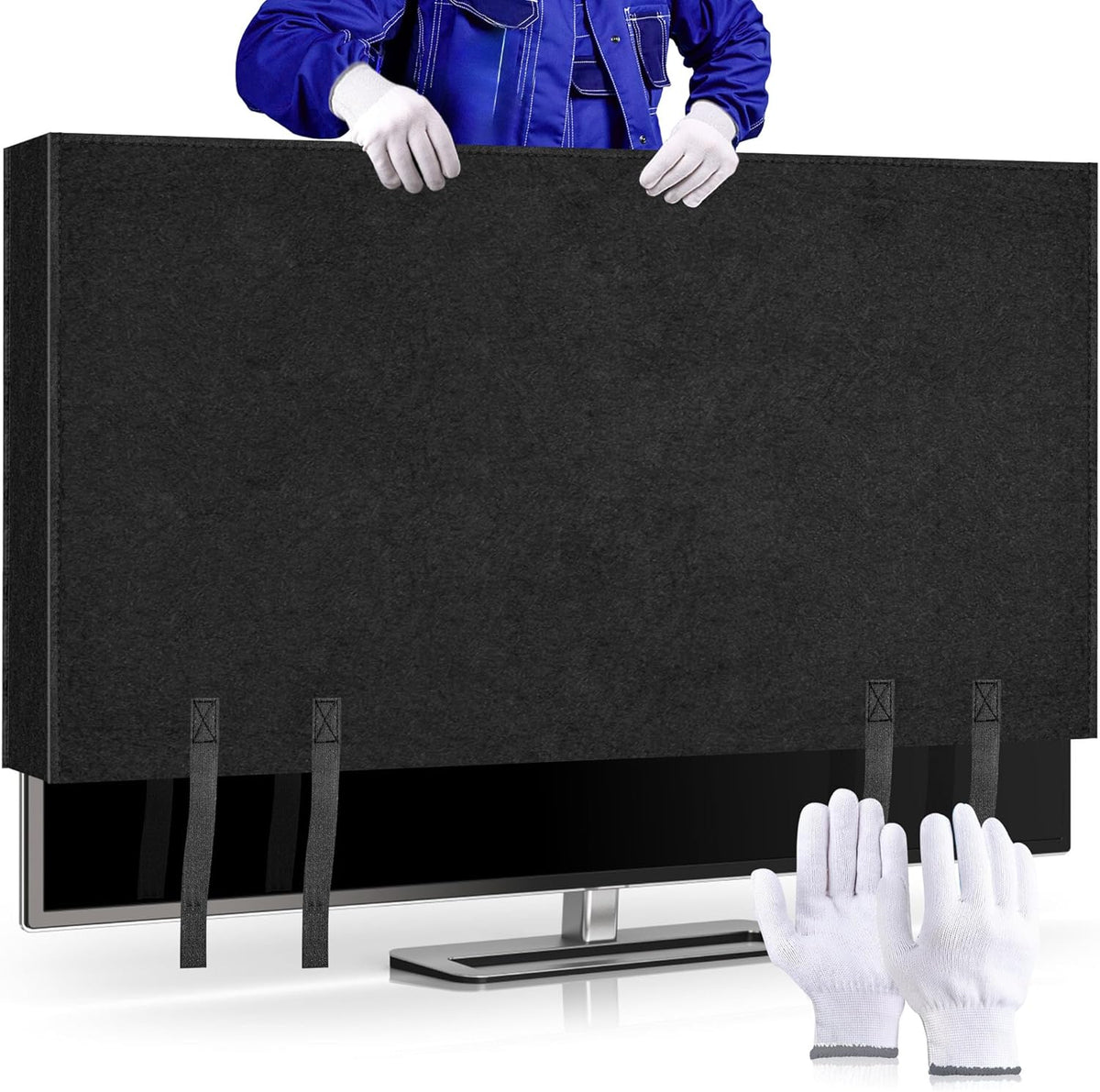 Orchidleaf 60-65 inch TV cover front view for moving protection.