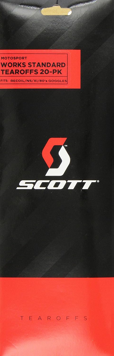Scott Sports Recoil Xi clear goggle tear offs pack of twenty count front view