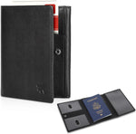 Polare Full Grain Leather Pilot Wallet Passport Holder RFID Blocking Tri-fold Travel Cover Document Organizer for Aviation Professionals (Dark Brown with AirTag Slot) - Image 12