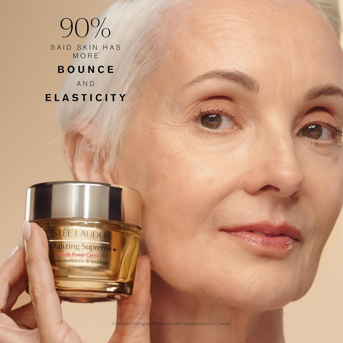 Estee Lauder Revitalizing Supreme face and neck cream open jar texture view