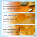 Exfoliating pumpkin and AHA facial mask whipped texture closeup