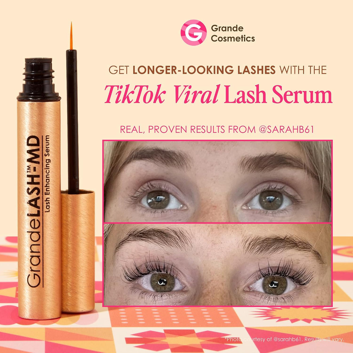 GrandeREPAIR leave-in lash conditioner mini tube product shot.