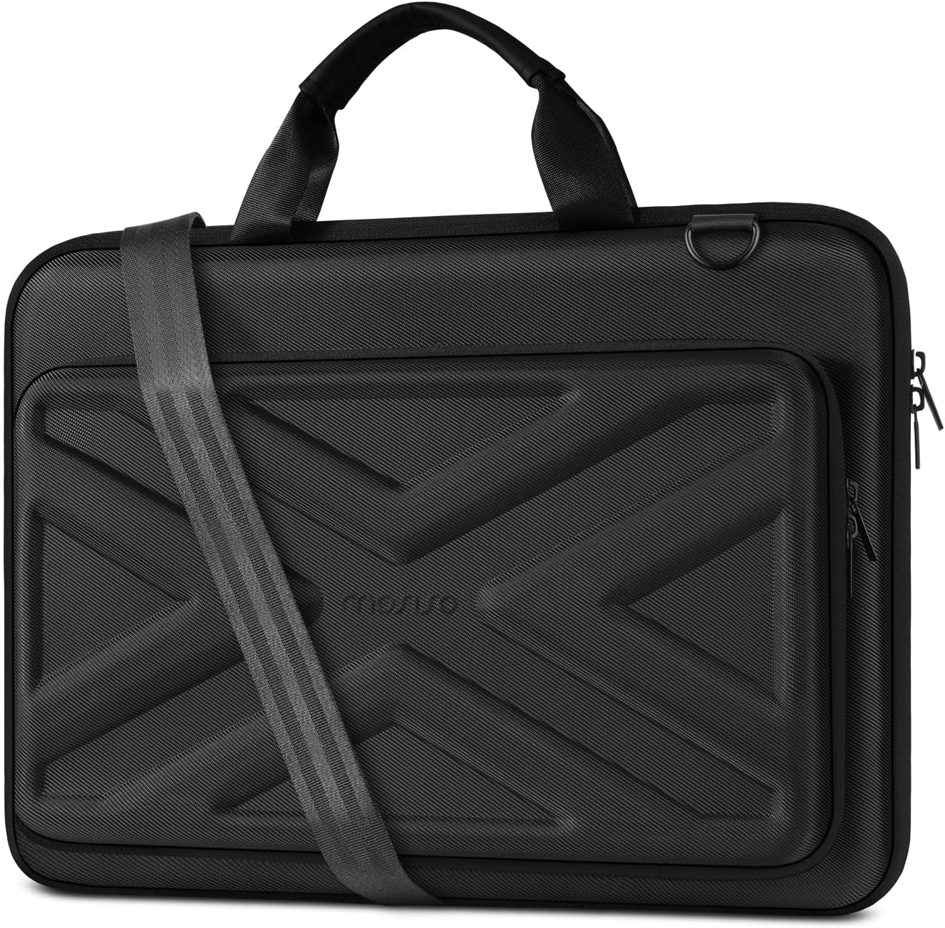 Mosiso hard shell laptop case front view black