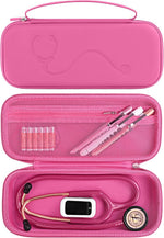 Stethoscope Case for 3M Littmann Classic III & Lightweight II S.E, Pink | for MDF Stethoscope, Hard Shell Carrying Case with Mesh Pocket & Handle, Nursing Students Essential Accessories, Case Only - Image 10