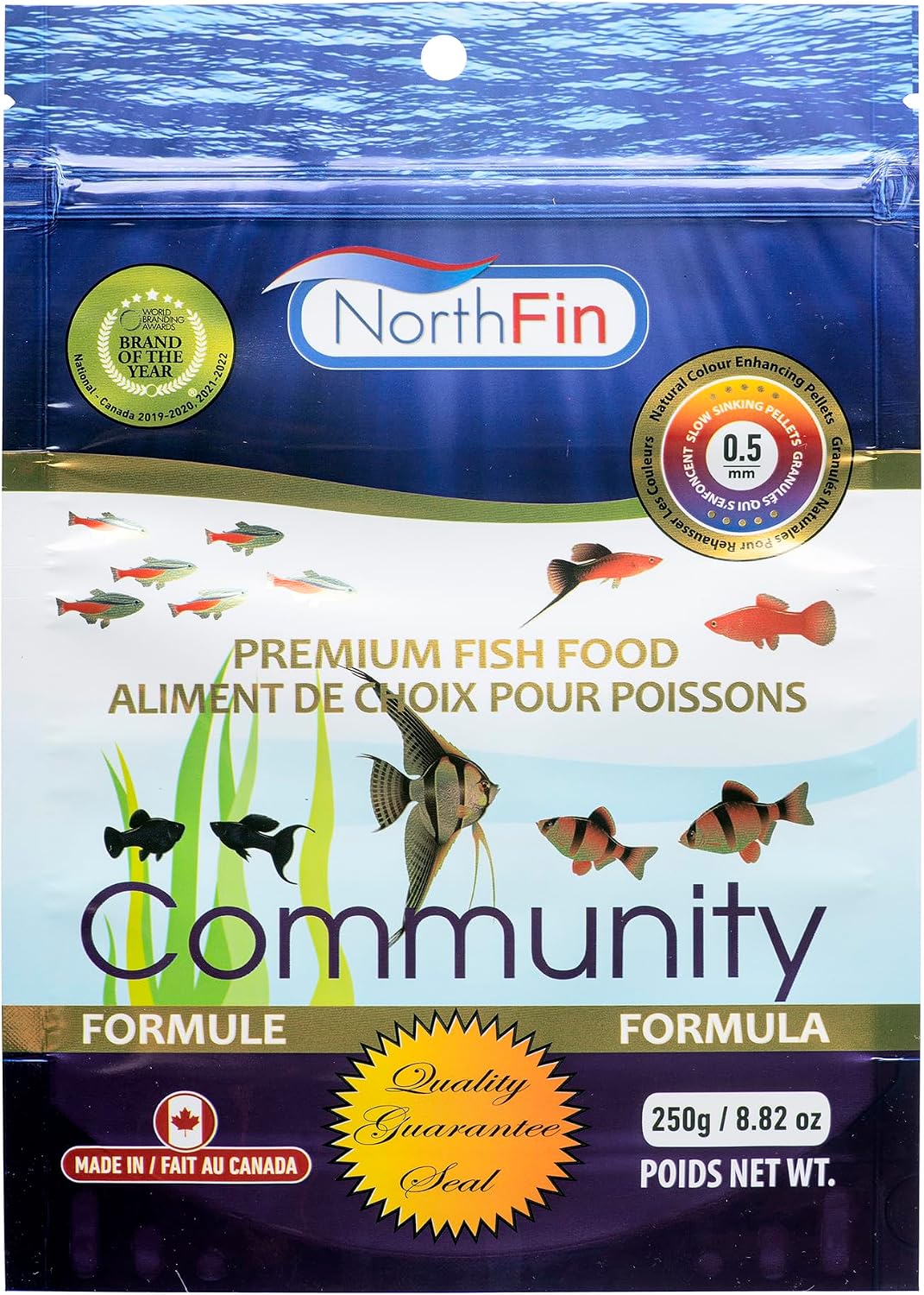 Northfin community fish food front view packaging