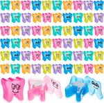 Beeveer 60 pieces colorful plastic tooth saver boxes front view
