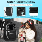 Durable nylon cat carrying bag with breathable mesh ventilation panels for hiking