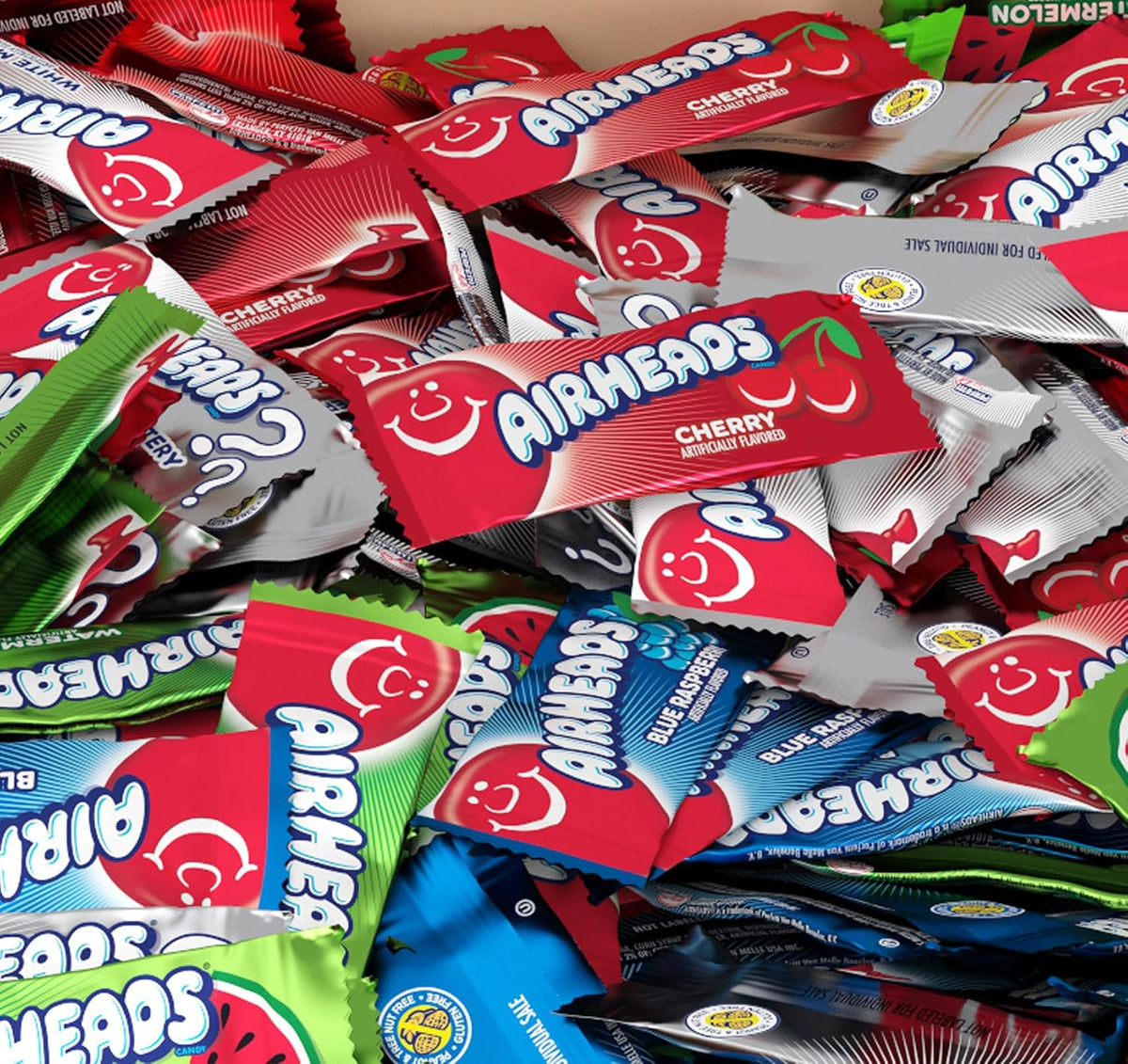 The Hampton Candy Company 2 pound Airheads Mini Bars packaging detail