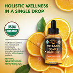 Nutra Harmony organic vitamin drops nutritional facts