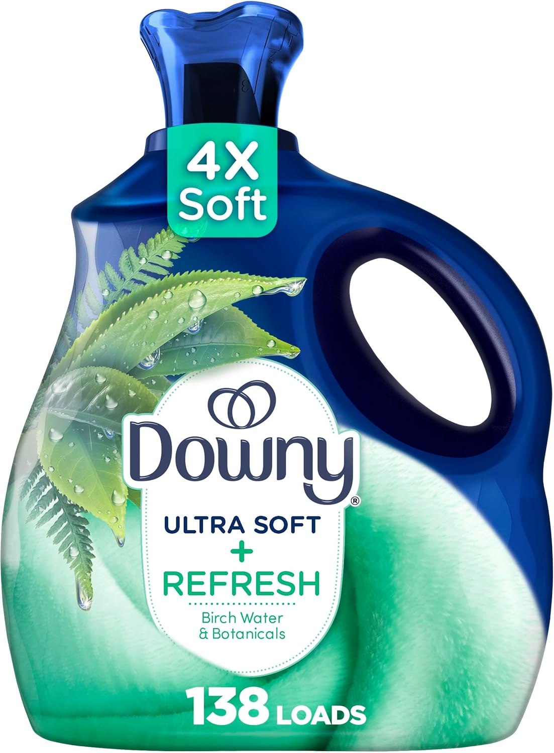 Downy Ultra Soft Fabric Softener Liquid, Refresh, Birch Water and Botanicals, 93 fl oz, 138 Loads - Image 1