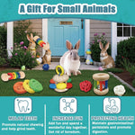 Safe eco-friendly chinchilla chewing toys displayed together in a collection