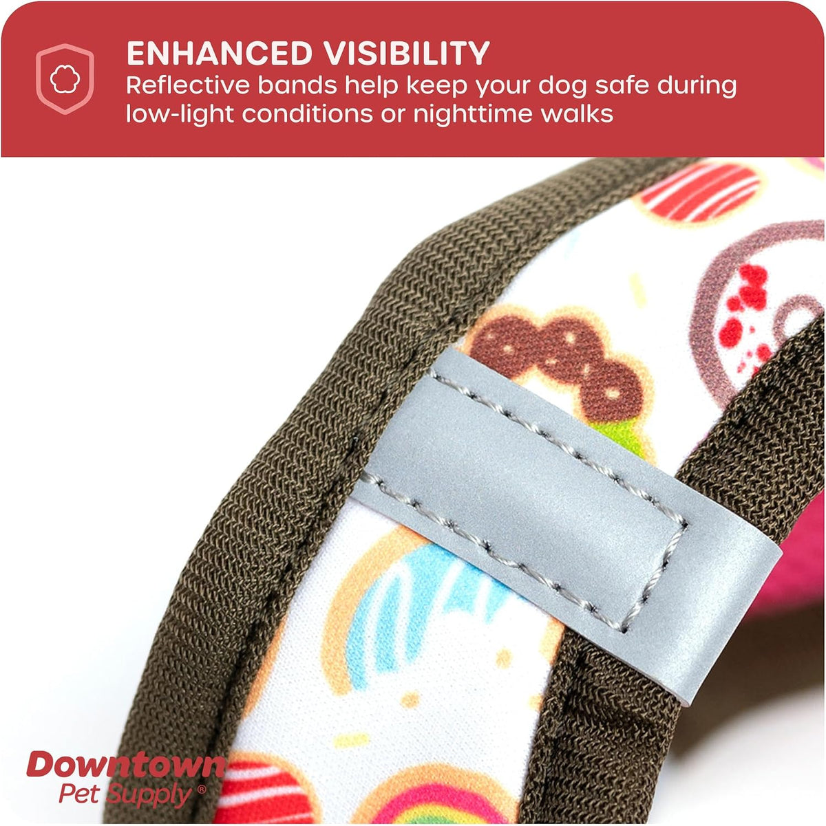 Downtown Pet Supply pet harness packaging and brand label detail