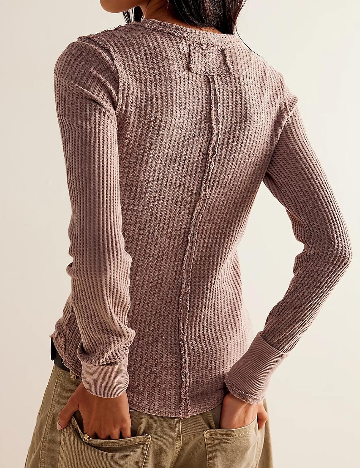 Morhuduck slim fitted thermal shirt curved hem