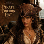 Distressed brown pirate hat close up texture shot