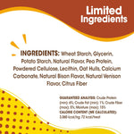 Nylabone edible rawhide free dog treats back of packaging with ingredients list