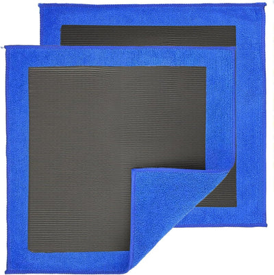2 Pack Clay Towel Auto Detailing 12 x 12 Inch Fine Grade Clay Bar Towel for Car Detailing Microfiber Car Cloth Cleaner for Cleaning & Release of Paint Contaminants, Blue - Image 1