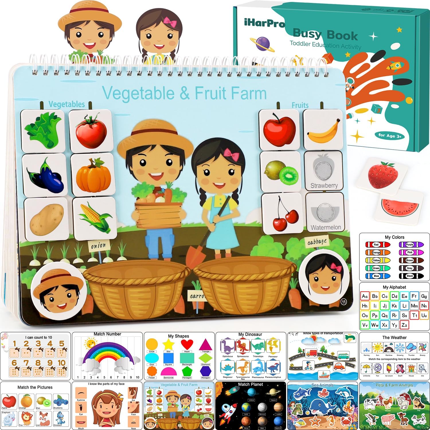 IHarPro Montessori Busy Book front cover display