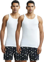 Jockey pack of 2 vests mens modern underwear front view undershirt
