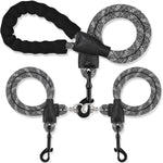 Premium imported no tangle double dog leash for multi pet households