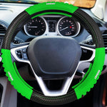 NICEASY dark red and black steering wheel cover full display