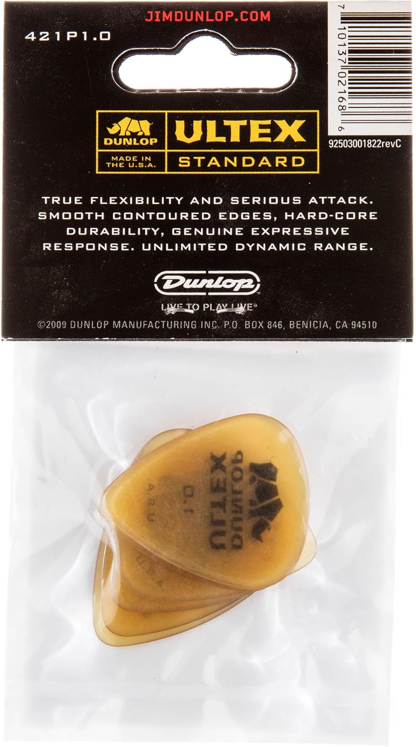 Jim Dunlop Ultex guitar picks individual plectrum surface texture and finish detail.