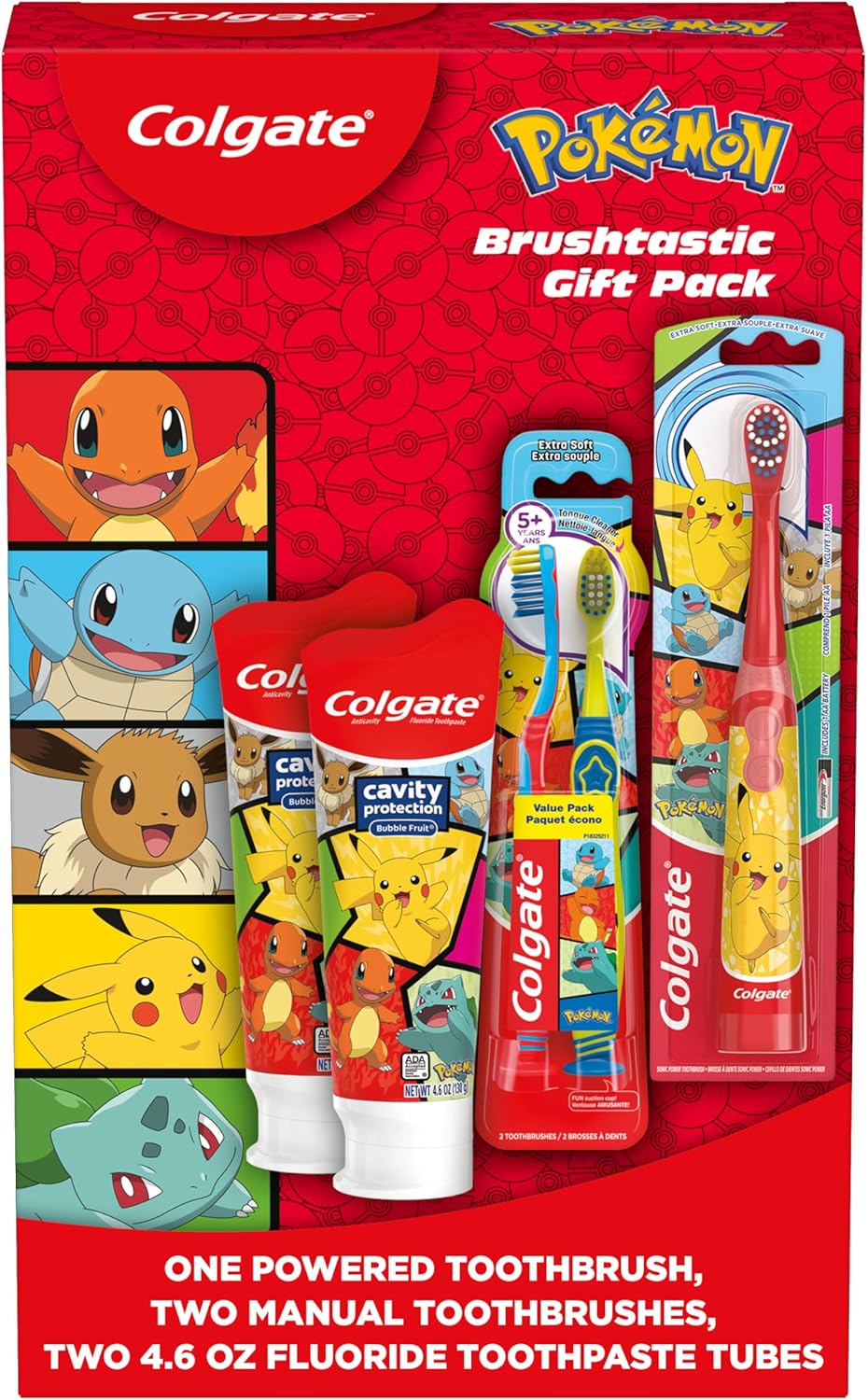 Colgate Kids Bluey Toothbrush and Kids Toothpaste Gift Set, Includes Bluey-Themed Battery Toothbrush, 2 Bubblegum Flavored Fluoride Toothpastes, and 2 Manual Toothbrushes - Image 10
