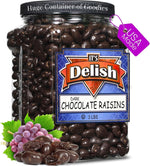 Premium quality dark chocolate raisins snack pile