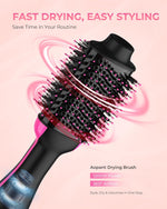 Aopant 1200W hot air brush handle and adjustable settings interface