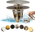 Universal Bathroom Sink Drain Stopper, Fits Most Pop-Up Drains for Vessel Sink Lavatory Vanity, Sink Drain Strainer with Detachable Hair Catcher, Tested by Plumber in US (MATT Black) - Image 9