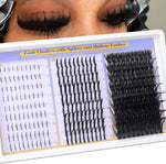 Volume Lash Clusters with Bottom Lashes Wispy Fluffy Eyelash Clusters Manga Lashes Clusters with Spikes 14-24mm Long 260D Thick Cluster Eyelash Extensions D Curl 236pcs Individual Lashes by Yawamica - Image 11