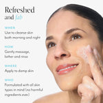 Bliss exfoliating face wash branding and size information